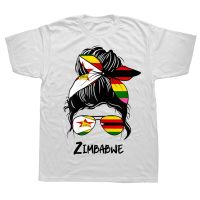 Funny Zimbabwe Zimbabwean Girl Flag T Shirts Summer Graphic Cotton Streetwear Short Sleeve Birthday Gifts T-shirt Mens Clothing