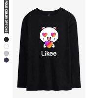 Likee-camisetas con estampado de gato y corazón arcoíris para hombre y mujer, camisetas de moda de Hip Hop, camisetas de manga larga con cuello redondo, camisetas Unisex