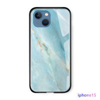 Diorcase สำหรับ Apple iPhone 15 Plus 15 Pro 15 Pro Max ลายหินอ่อนสุดหรูเคสมันวาวกระจกเทมเปอร์ด้านหลังเคสโทรศัพท์ขอบนิ่ม