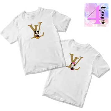 Louis Vuitton Mickey And Minni Man's T-Shirt Tee