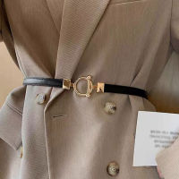 Women Leather Thin Belt Metal Simple Hook Buckle Adjustable Waist Strap For Trouser Dress nd Designer Decoration Waistband