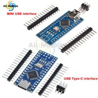 MINI USB Type-C USB NANO V3.0 CH340 ATMEGA328P-AU โมดูลบอร์ดพัฒนาคอนโทรลเลอร์ ATMEGA328P 5V 16M อินเทอร์เฟซสําหรับ Arduino