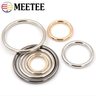 10/20Pcs 15-60mm 4mmThick Metal O Ring Buckle Shoes Bag Belt Buckles Strap Circle Hook Side Hang Rings Clasp Leather Accessories Furniture Protectors