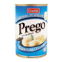 Prego Pasta Sauce Carbonara Mushroom พรีโก้ พาสต้าซอสครีม คาโบนาร่าผสมเห็ด 295 กรัม