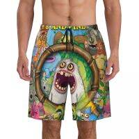 2023 newMy Singing Monsters Characters Print Mens Swim Trunks Quick Dry Swimwear Beach Board Shorts Cartoon Anime Game Boardshorts