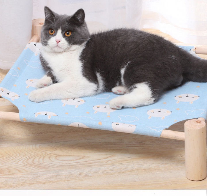เตียงนอนแมวไม้-เตียงนอนแมว-ที่นอนแมว-เปลนอนแมว-เตียงไม้สำหรับสัตว์เลี้ยง-ที่นอนน้องแมวบ้านแมว-เตียงไม้แมว-เปลนอน