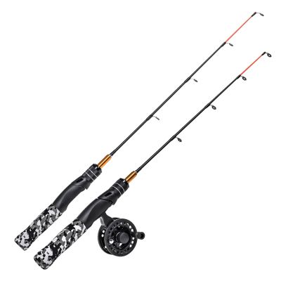 Ice Fishing Reel FRP Fishing Accessories 22.4in Fishing Rod Tackle with Stainless Steel Support Feet for Fishing Beginner Angler