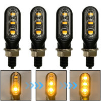 2PCS Mini Led รถจักรยานยนต์ Turn ไฟสัญญาณโคมไฟ Blinker Amber Clignotant Moto 3Led 12V สำหรับ Yamaha Kawasaki Cafe Racer