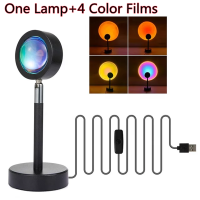 Italian Design Projector Atmosphere Lamp LED Night USB Projection180 Degree Rotation Sunset Light Home Wedding Decoration