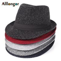 Autumn 2022 Winter Chapeu Fedora Hat Men Black Sombrero Fedora Hombre Vintage Retro Derby Jazz Hat Trilby Red