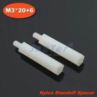 100ชิ้น/ล็อตไนล่อน Standoff Spacer M3ชาย X M3หญิง-20มม