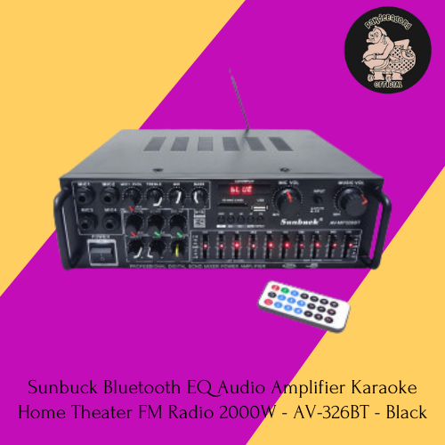 Sunbuck Bluetooth EQ Audio Amplifier Karaoke Home Theater FM Radio