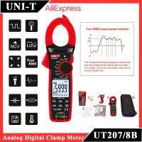 【LZ】☇  UNI-T-Analógico Clamp Meter UT207B UT208B Multímetro AC DC Tester 1000V Amperímetro Digital Profissional Alicadores Voltímetro