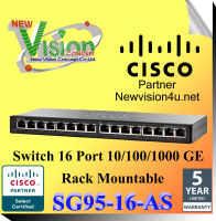 Cisco Gigabit Switch 16 Ports 10/100/1000Mbps, Metal case // Rackmountable // : SG95-16-AS // by Newvision4u.net