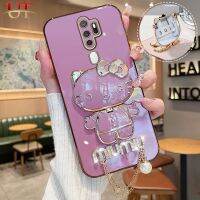 สำหรับ A5 OPPO A9 2020 A52 A55 A92 A53 A95 A74กระจกแต่งหน้า Hello Kitty แฟชั่นหรูหราเคสมือจับสำหรับโทรศัพท์มือถือประกายเพชรกรอบหลังปกป้องซองนุ่มกันกระแทก