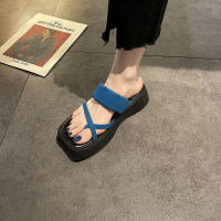 ZAZA รองเท้ารองเท้าแตะผู้หญิงทรงแบนสตรีรองเท้าเสริมส้นรองเท้าส้นเตารีดฤดูร้อน