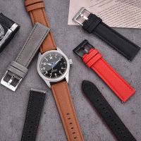 Leather Litchi Pattern Soft Leather Watch Band 20mm22mm Strap Universal Watches Accessories Replace Mens Woman Bracelet