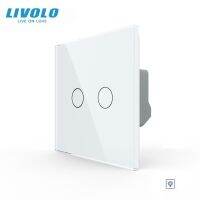 2022 Livolo EU Standard 2 Gang Glass Panel Led Dimming Lights Adaptive Dimmer Wall Touch Switch for Home VL-C702D-11