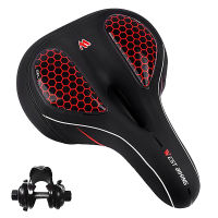 WEST BIKING Bike Saddle Seat with Cycling Taillight Thicken Wide Comfortable Bike Bicycle Saddles Hollow Bicycle Saddle