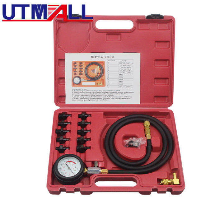 Full System Automotive Engine Oil Pressure Test Kit Tester Car Garage