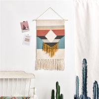 Nordic Handmade Geometric Flower Tassel Wall Tapestry Bohemian Hanging Tapestries Home Decoration Accessories For Livingroom