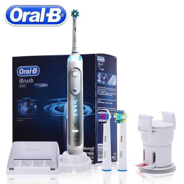 Oral B iBrush 9000 Ultrasonic Electric Toothbrushes Rechargeable With Bluetooth Oral Care Deep Clean Braun Electric Toot