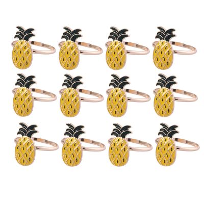 12Pcs Napkin Rings, Fashion Simple Fruit Series Napkin Rings for Party Table Napkin Accessories Decoration