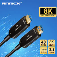 Anmck 8K HDMI 2.1 1M to 70M Optical Fiber HDMI Cable Ultra HD Support 48Gbps With Audio &amp; Ethernet HDMI Cord 5M 10M 15M 20M 50M