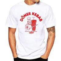 Mens Funny WhiteT-shirt Doner Kebab MenShort Sleeve T-Shirt Couple Tees Streetwear Vintage Harajuku Tops Clothes Quality t-shir