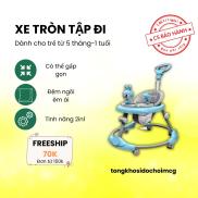 Xe tròn tập đi Mã 501 cho bé có nhạc, đèn, tay đẩy và kết hợp bàn ăn dặm