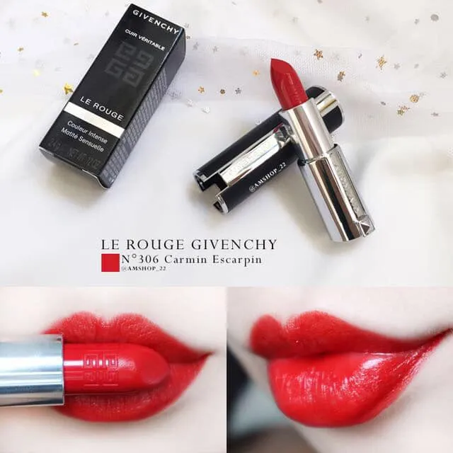 Rẻ vô địch] [Đủ Bill] Son Thỏi Cao Cấp GIVENCHY Le Rouge Màu 306 CARMIN  ESCARPIN ( màu đỏ tươi ) 