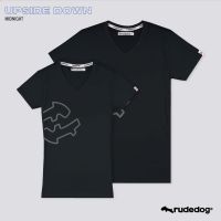 【s-5xl】ผ้าฝ้าย 100%New Arrival..Rudedog​® เสื้อยืดคอวี ชายและหญิง รุ่น​ | TV-Upside Down