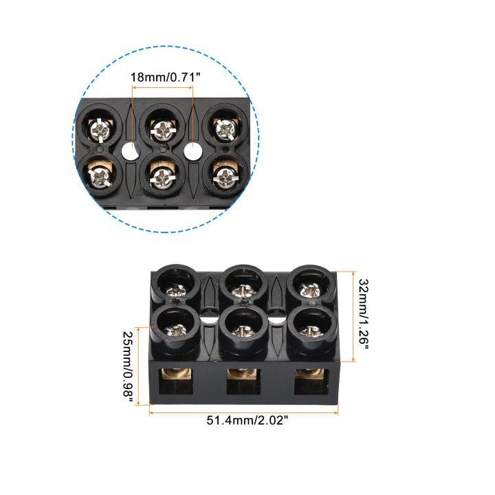 เทอร์มินัลบล็อก500v-60a-3แถวคู่สำหรับการเดินสายไฟตำแหน่งสกรูไฟฟ้าหรือ