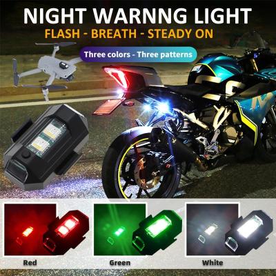 ไฟเตือนป้องกันการชนกัน LED ไฟสัญญาณขนาดเล็กพร้อมรถจักรยานยนต์ Universal Strobe Light 7สีไฟเลี้ยว