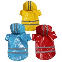 ZZOOI Pets Dog Clothes Waterproof Dogs Hooded Raincoats Reflective Strip Puppy Rain Coat Jackets Outdoor Dog Clothing for Small Dogs