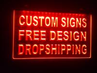 design your own Custom ADV LED Neon Light Sign Bar open Dropshipping decor shop crafts led