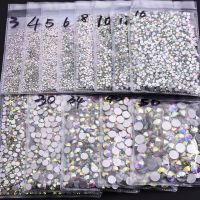 hotx【DT】 Super Glitter Non Hot Rhinestones SS3-SS50 FlatBack Strass Sewing Fabric Garment Decorations