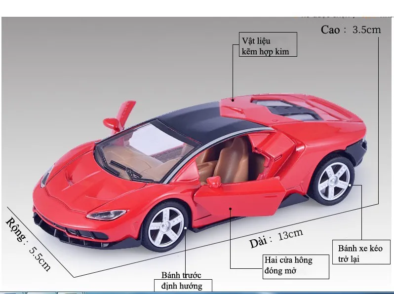 Mô hình bộ đôi siêu xe thể thao (Bugatti vs Lamborghini) bóng bẩy, chất  liệu hợp kim bền đẹp tỉ lệ 1:36. 