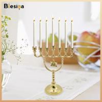 Blesiya เครื่องประดับตั้งโต๊ะเชิงเทียนแบบคลาสสิกรูปทรงเรขาคณิต Hanukkah Menorah