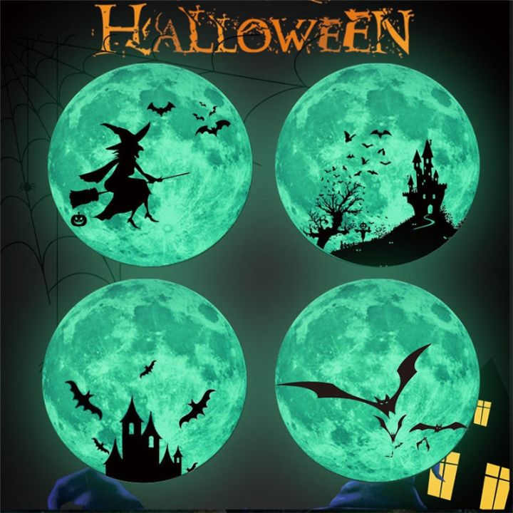 24-home-accessories-luminous-mooncrow-ghost-hand-pumpkin-สติ๊กเกอร์ติดผนังสำหรับห้องนั่งเล่นเด็ก-creative-fluorescent-bedroom-สติ๊กเกอร์ตกแต่ง