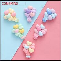 CONGMING 30pcs Cabochon ลูกโป่งสี เรซิน อุปกรณ์เสริมเสริม กิ๊บติดผมเครื่องประดับ DIY การ์ตูนลายการ์ตูน บอลลูนความรัก งานฝีมือตกแต่งงานปาร์ตี้ สมุดเก็บภาพ