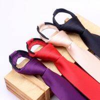 【cw】 Ricnais New 6cm Pre knotted Color Tie Boy School Men 39;s With Lazy Men ！