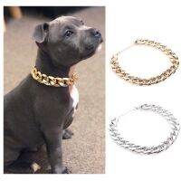 Gold Plated Collars For Dogs Snake Chain Big Dog Fashion Jewelry Accessories Pitbull Pugs Pinch Collar Plastic 10E