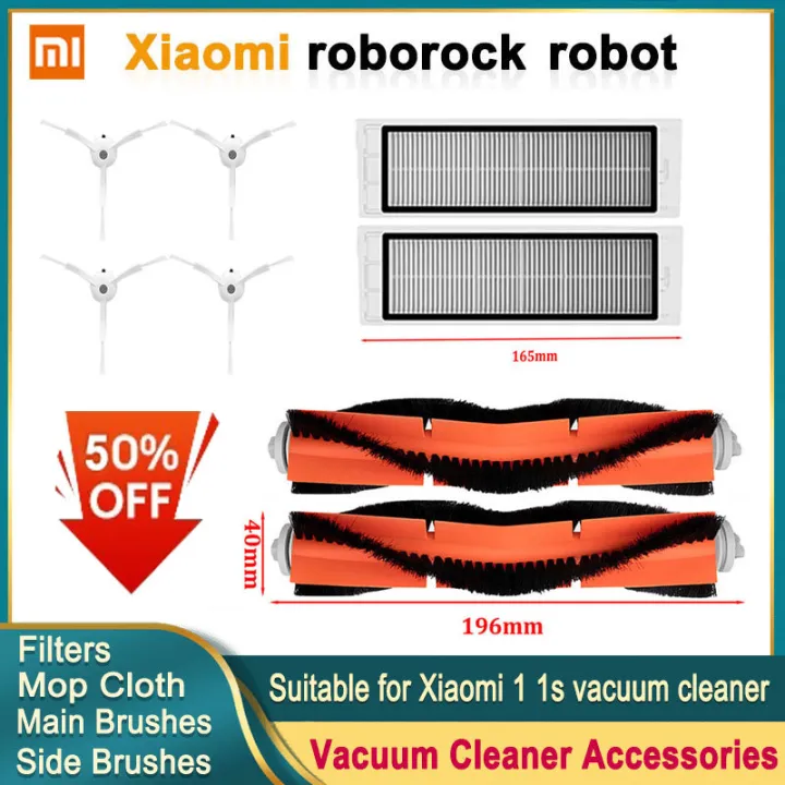 For Xiaomi Roborock S50 S51 S5 Parts Mop Cloths Main Brush Hepa Filter