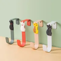 1Pcs Cute Cat Kitchen Cabinet Door Back Hook Free Punching Bathroom Door Back Multifunctional Storage Hook Drawer Robe Hane Oth