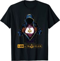 [High quality inventory] 2023 NEW จำกัด Masonic สำหรับผู้ชาย I am a Traveler Mason Gift ไอเดียเสื้อยืด S-3XL