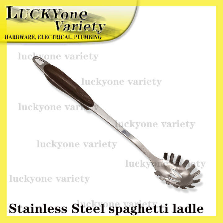 STAINLESS STEEL SPAGHETTI LADLE WITH PLASTIC HANDLE (PER PC.) Lazada PH