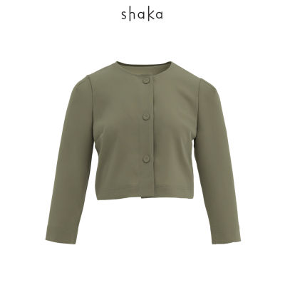 [EXCLUSIVE] Shaka - Cropped Cardigan เสื้อครอปแขน 3 ส่วน ติดกระดุมหน้า BL-A210819