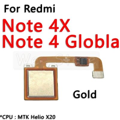 【☄New Arrival☄】 anlei3 ปุ่มย้อนกลับเซ็นเซอร์ตรวจสอบลายนิ้วมือสายยืดหยุ่นเครื่องสแกน Id สัมผัสสำหรับ Xiaomi Redmi Note 4 4x Pro Prime Plus ชิ้นส่วนโทรศัพท์ทั่วโลก