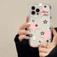 -Candyy.case- เคสใสลายดาวShinstar กันกระแทก TPU เว้ากล้องr สำหรับ14 / 14PRO / 14MAX /13 13pro  7plus 11PROMAX 12PROMAX ทุกรุ่น  #5025